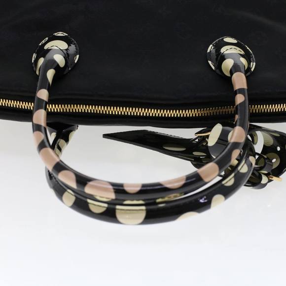 LOUIS VUITTON Vernis Dot Infinity Lockit MM Bag Black M40682 Auth ar9434B - Picture 7 of 16